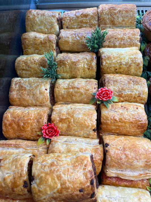Homemade Sausage Rolls. ONLY AVAILABLE WEDNESDAY-SATURDAY